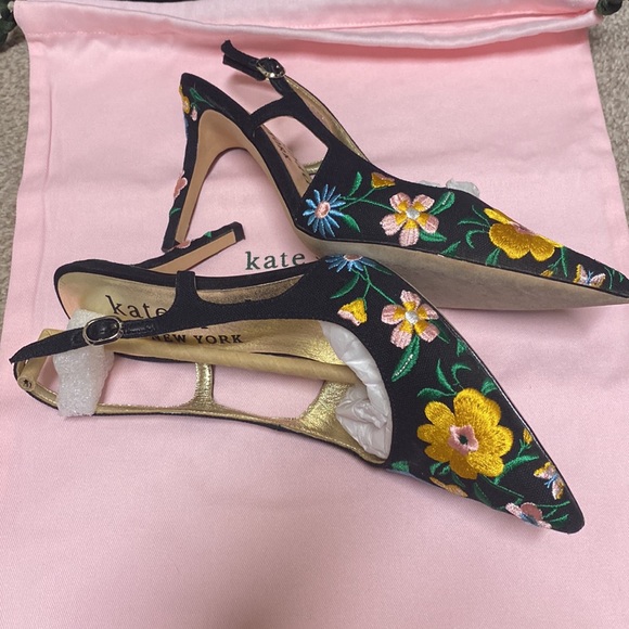 Kate Spade ♠️ Valerie Floral Slingback Heels - Picture 14 of 17